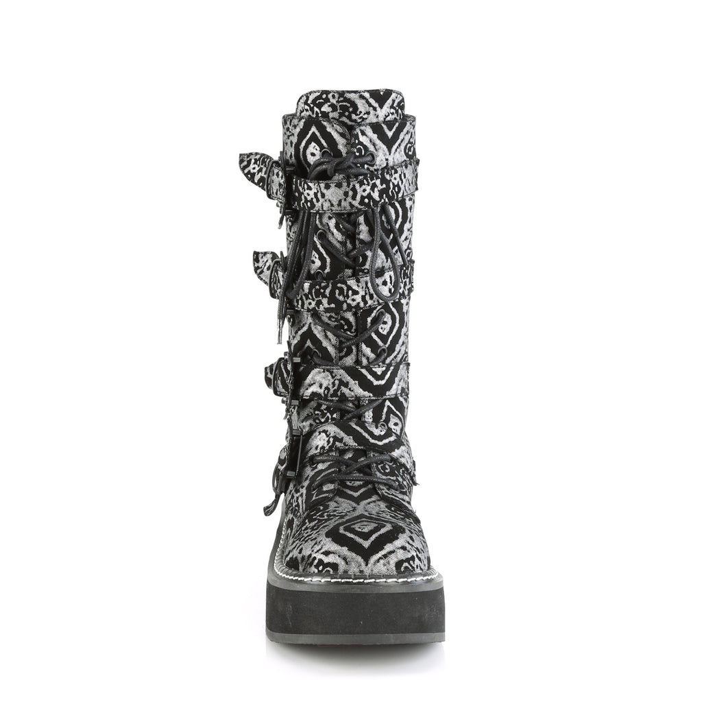 EMILY-322 Black Silver Nubuck