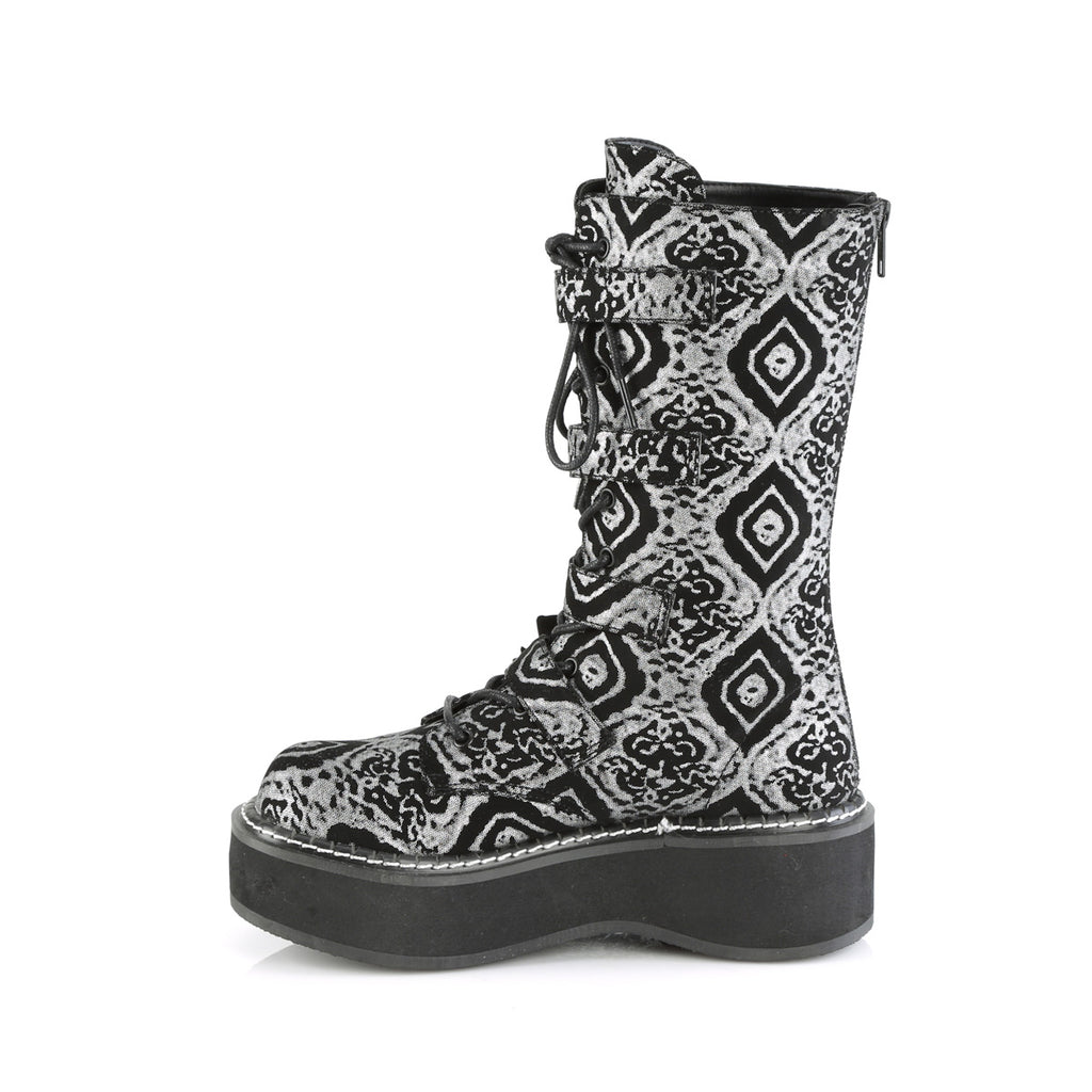 EMILY-322 Black Silver Nubuck