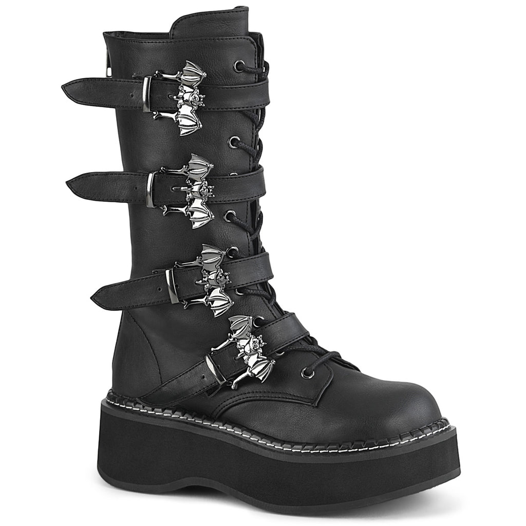 EMILY-322 Black Vegan Leather