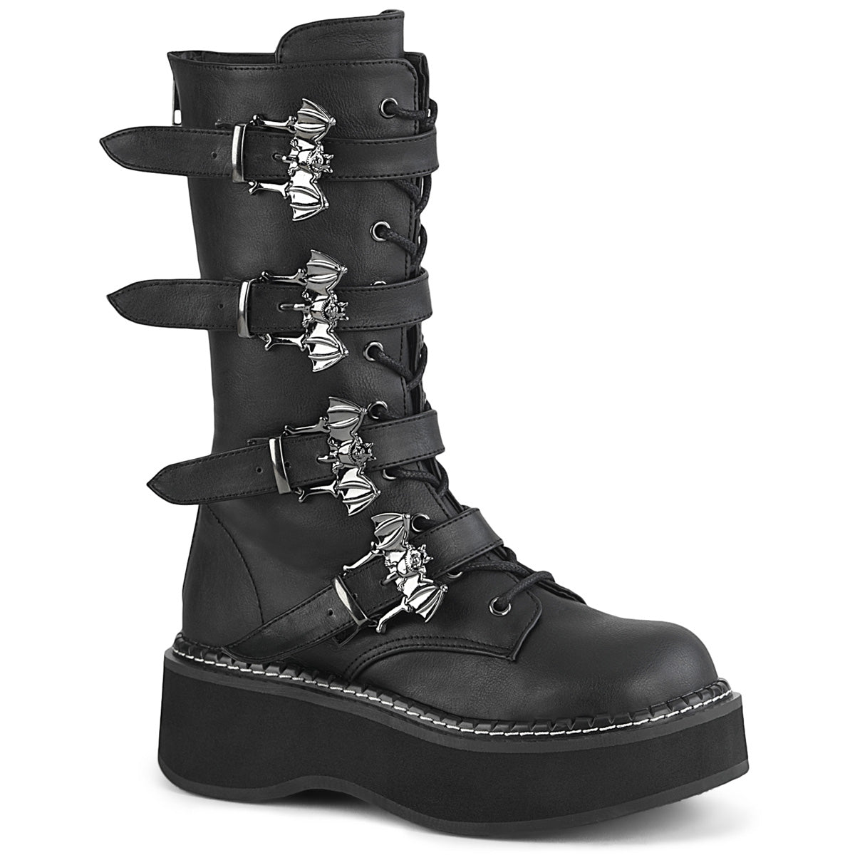 EMILY-322 Black Vegan Leather