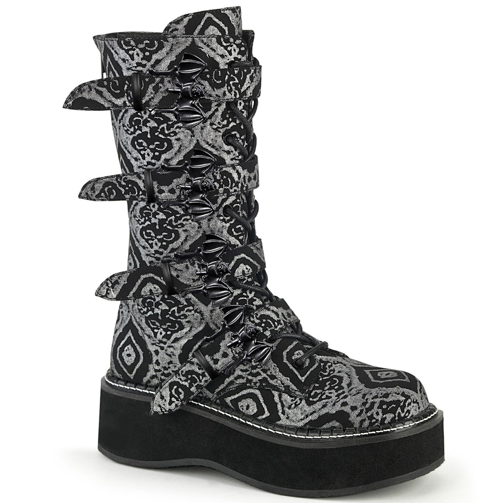EMILY-322 Black Silver Nubuck