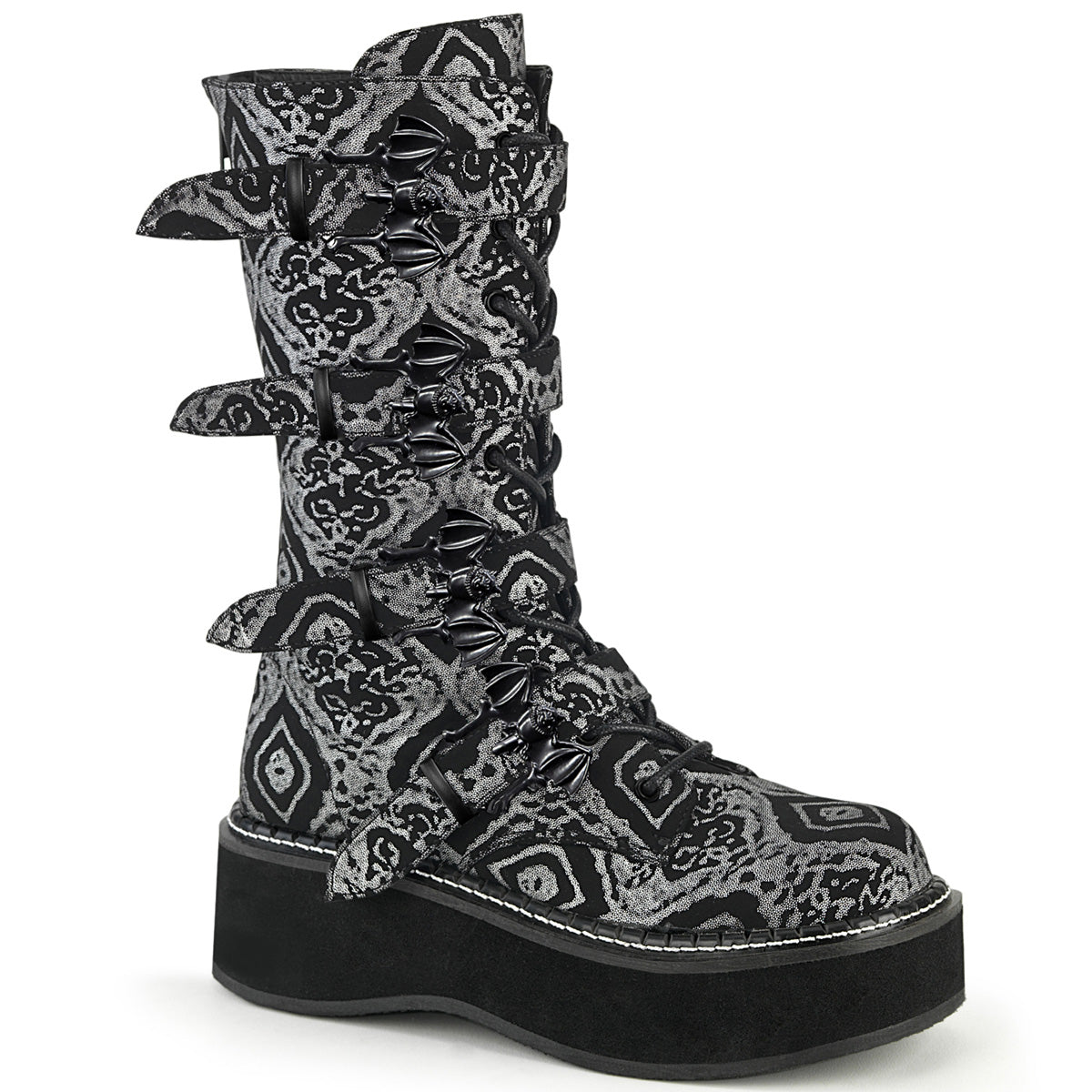 EMILY-322 Black Silver Nubuck