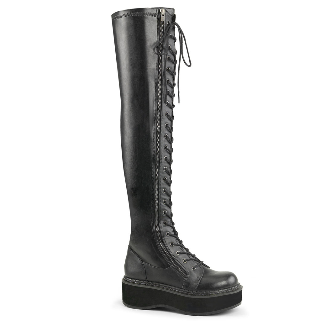 EMILY-375 Black Stretch Pu