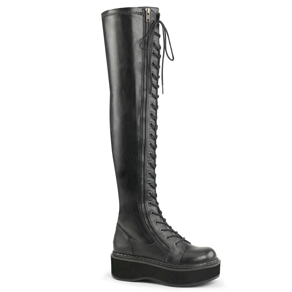 EMILY-375 Black Stretch Pu