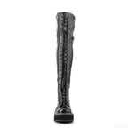 EMILY-375 Black Stretch Pu