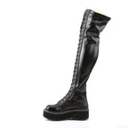 EMILY-375 Black Stretch Pu