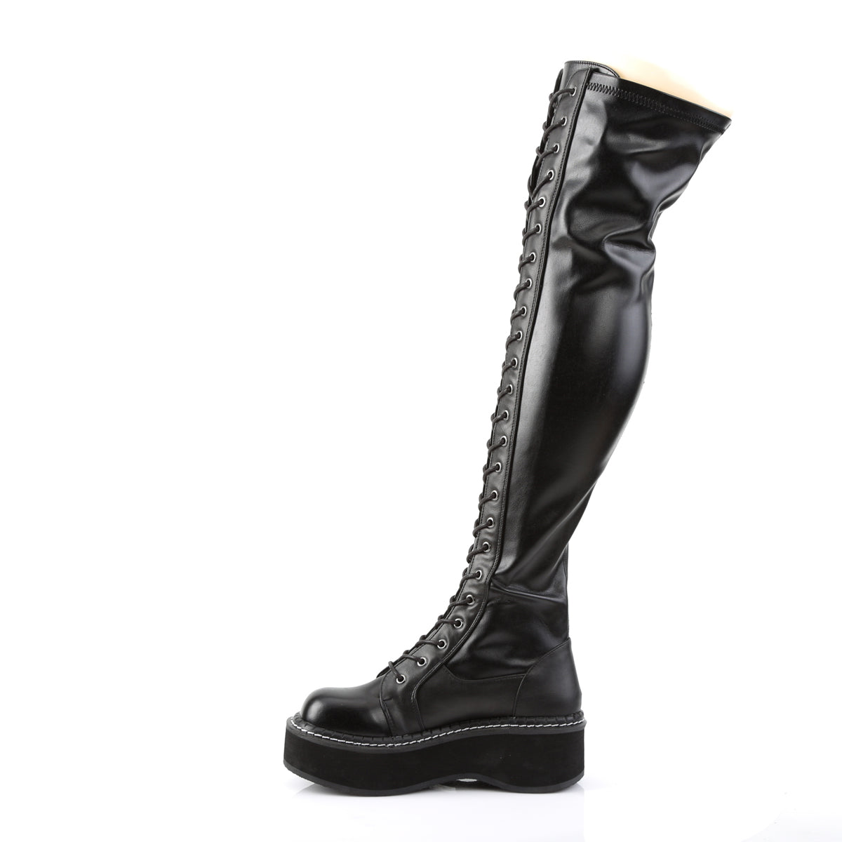 EMILY-375 Black Stretch Pu