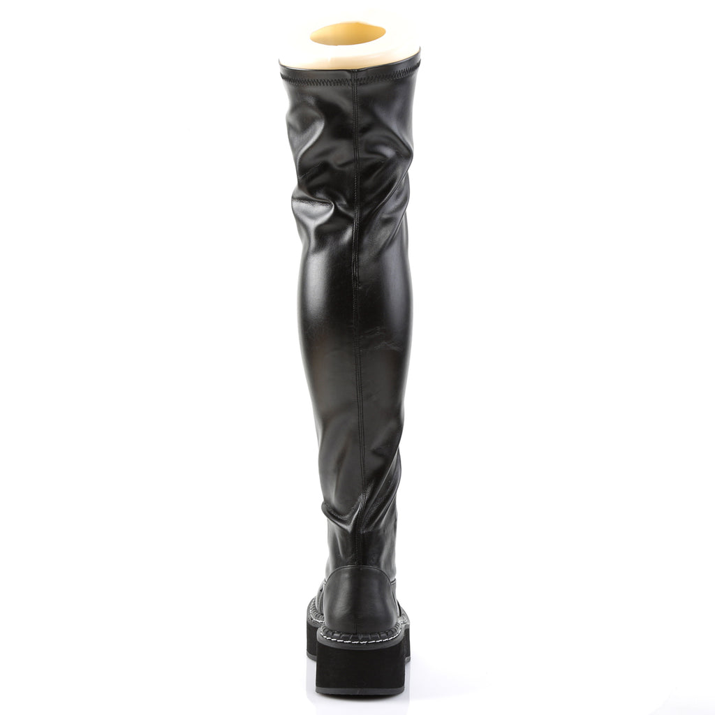 EMILY-375 Black Stretch Pu