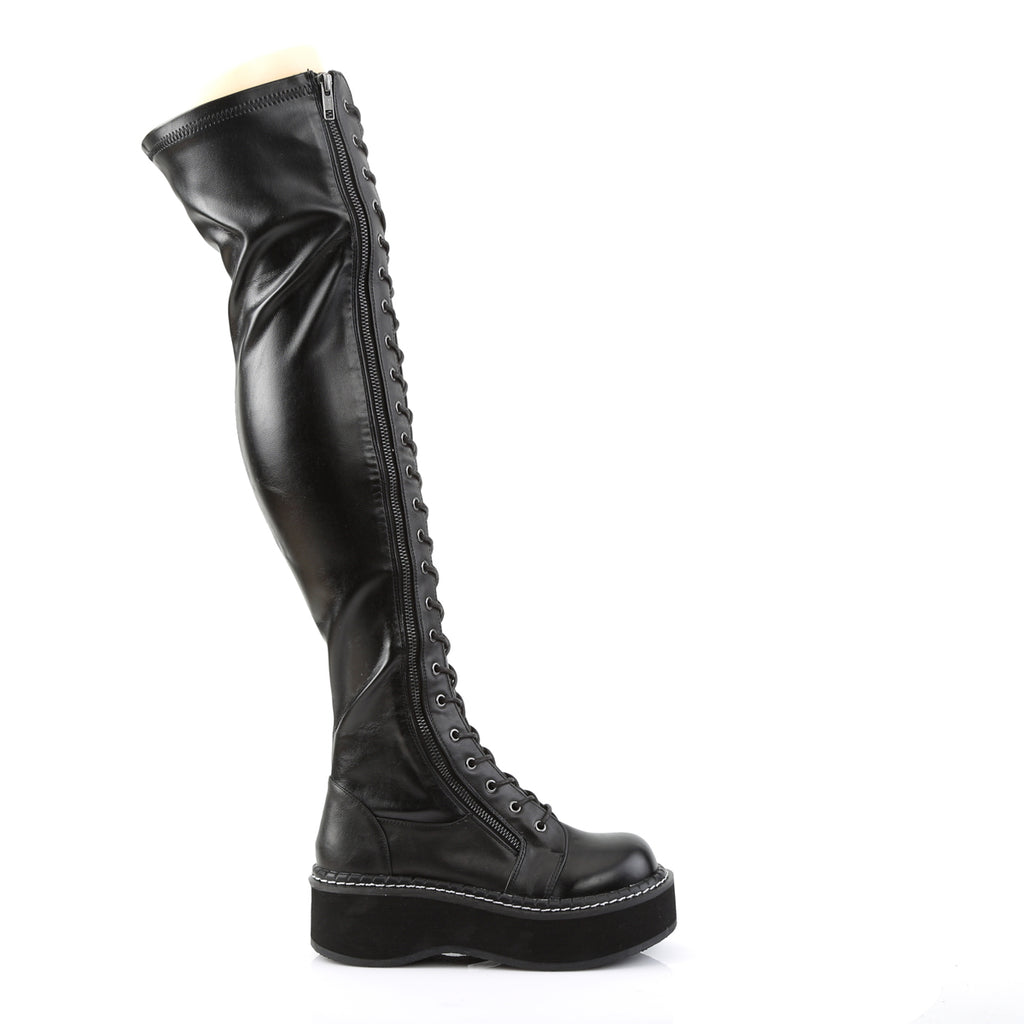 EMILY-375 Black Stretch Pu