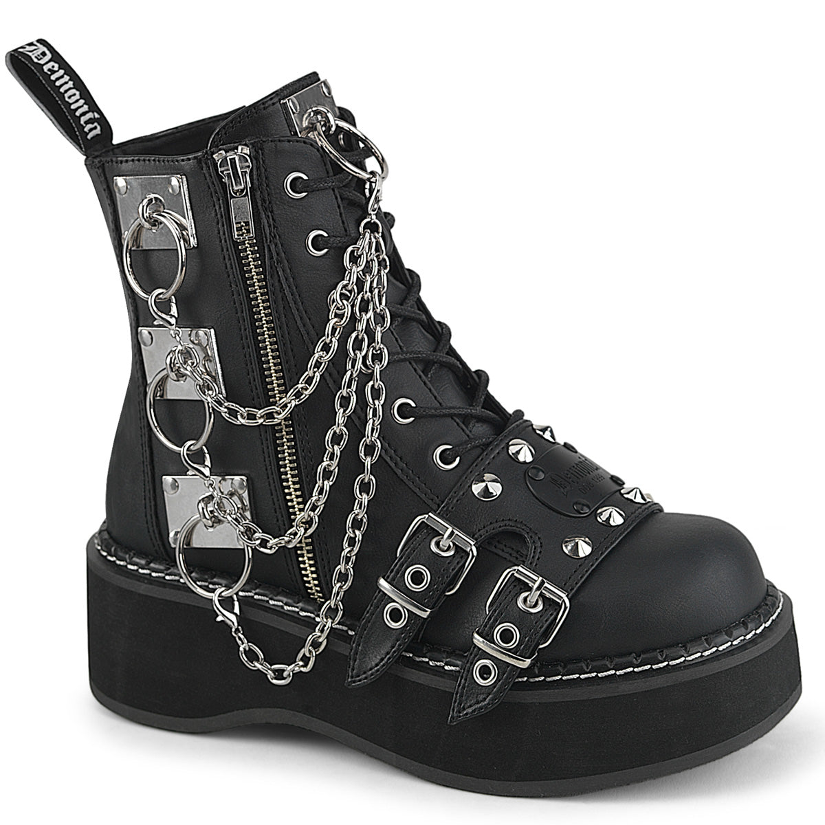 EMILY-57 Black Vegan Leather Main image