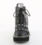 EMILY-57 Black Vegan Leather