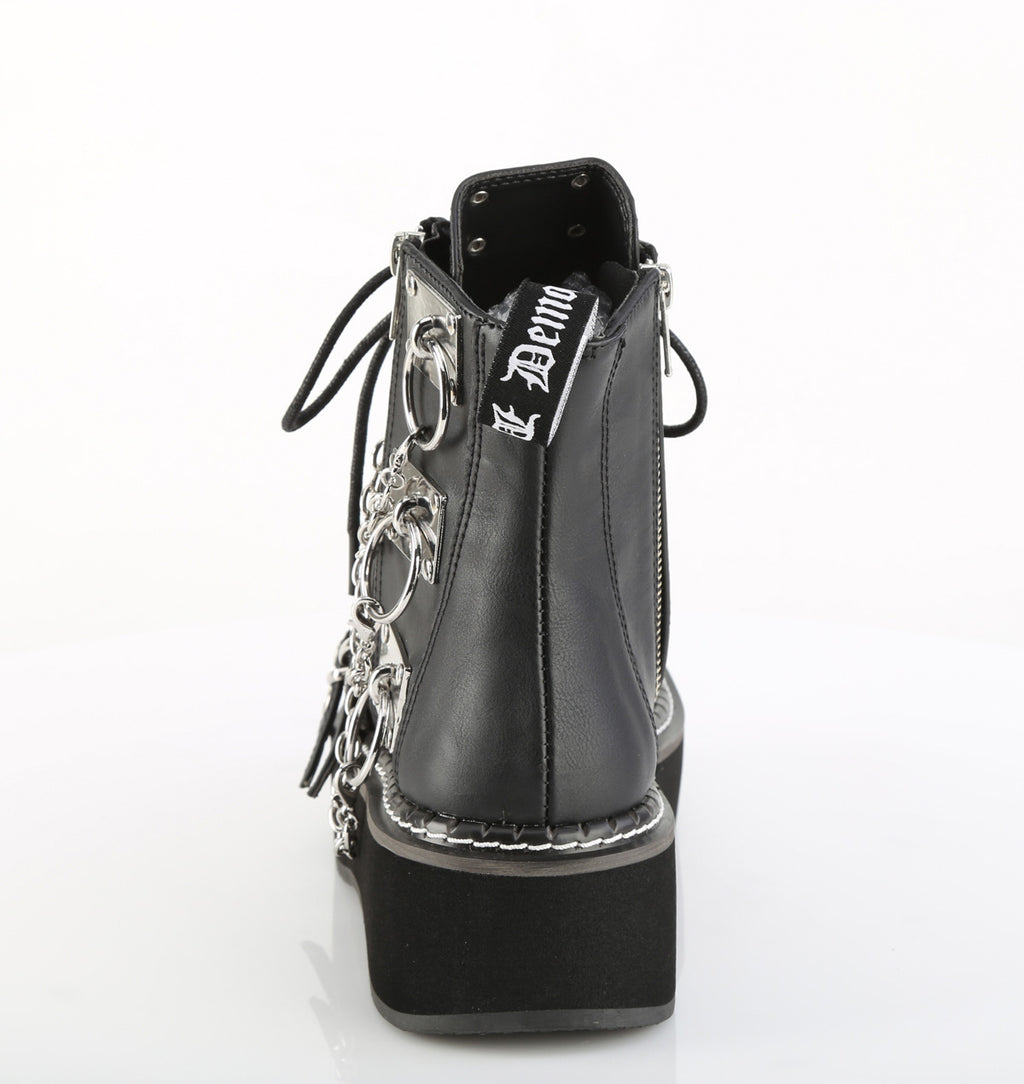 EMILY-57 Black Vegan Leather