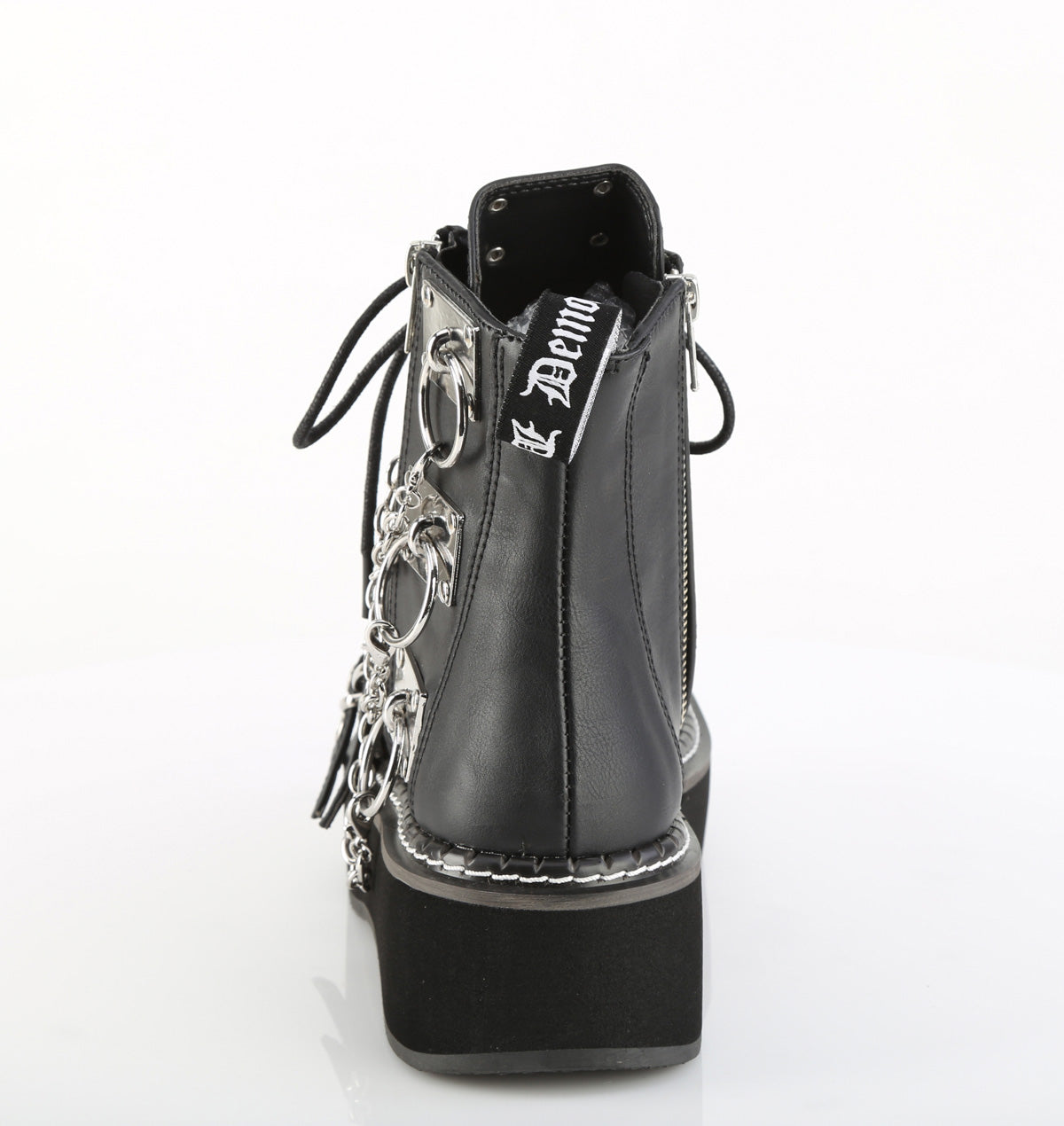 EMILY-57 Black Vegan Leather