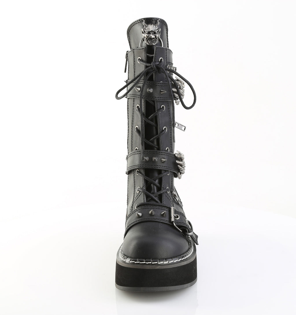 EMILY-82 Black Vegan Leather