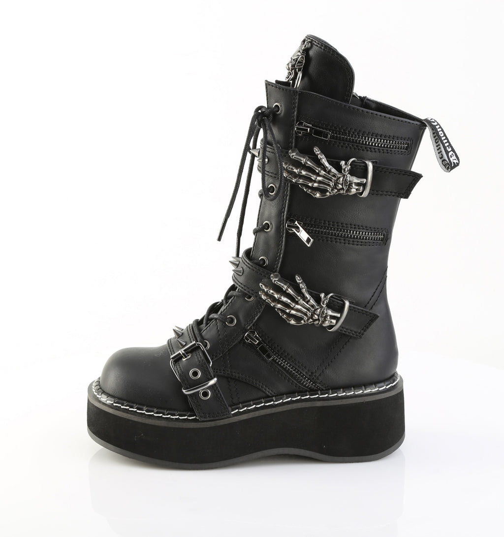 EMILY-82 Black Vegan Leather