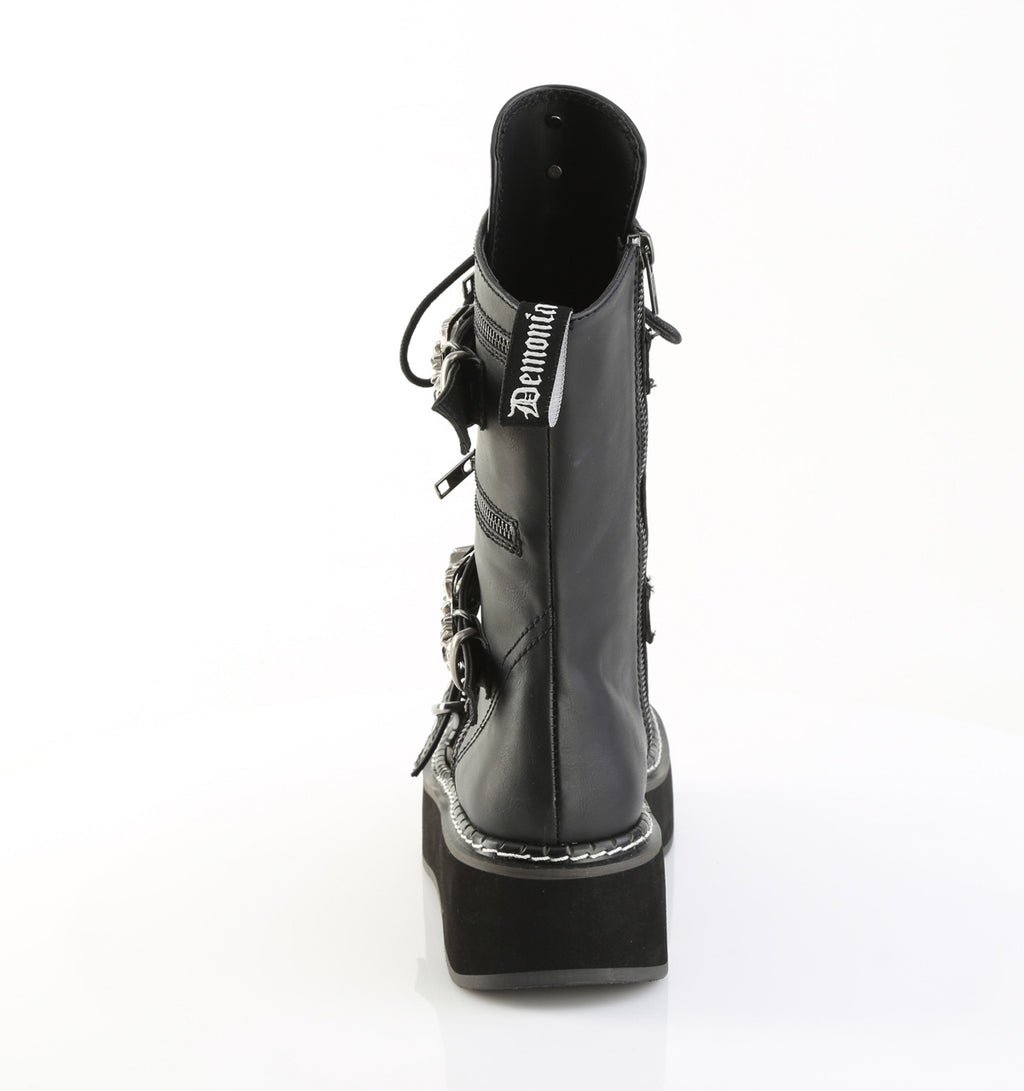 EMILY-82 Black Vegan Leather