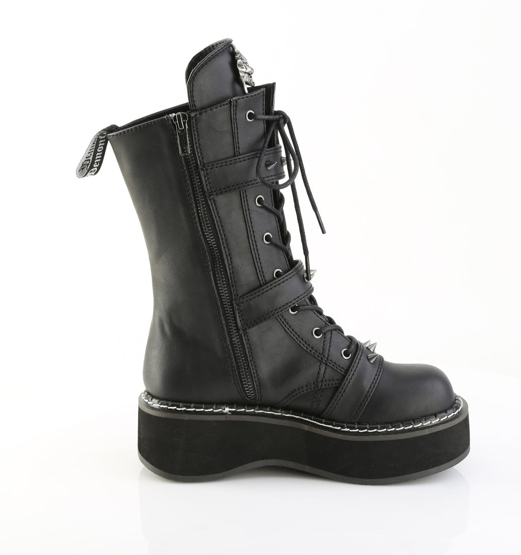 EMILY-82 Black Vegan Leather