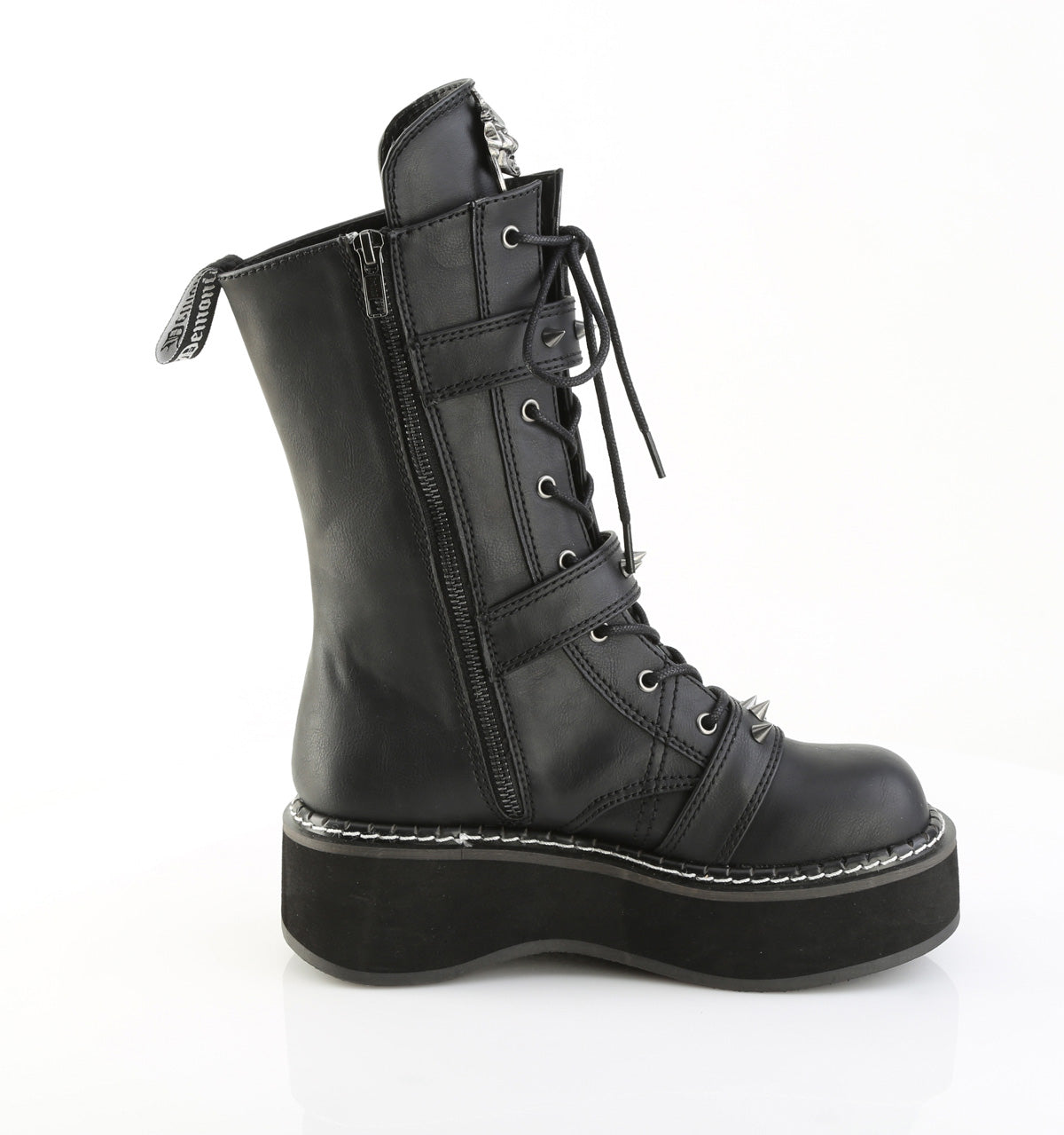 EMILY-82 Black Vegan Leather