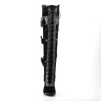 Demonia GLAM-300 Black Velvet Over-the-Knee Boots