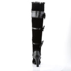 Demonia GLAM-300 Black Velvet Over-the-Knee Boots