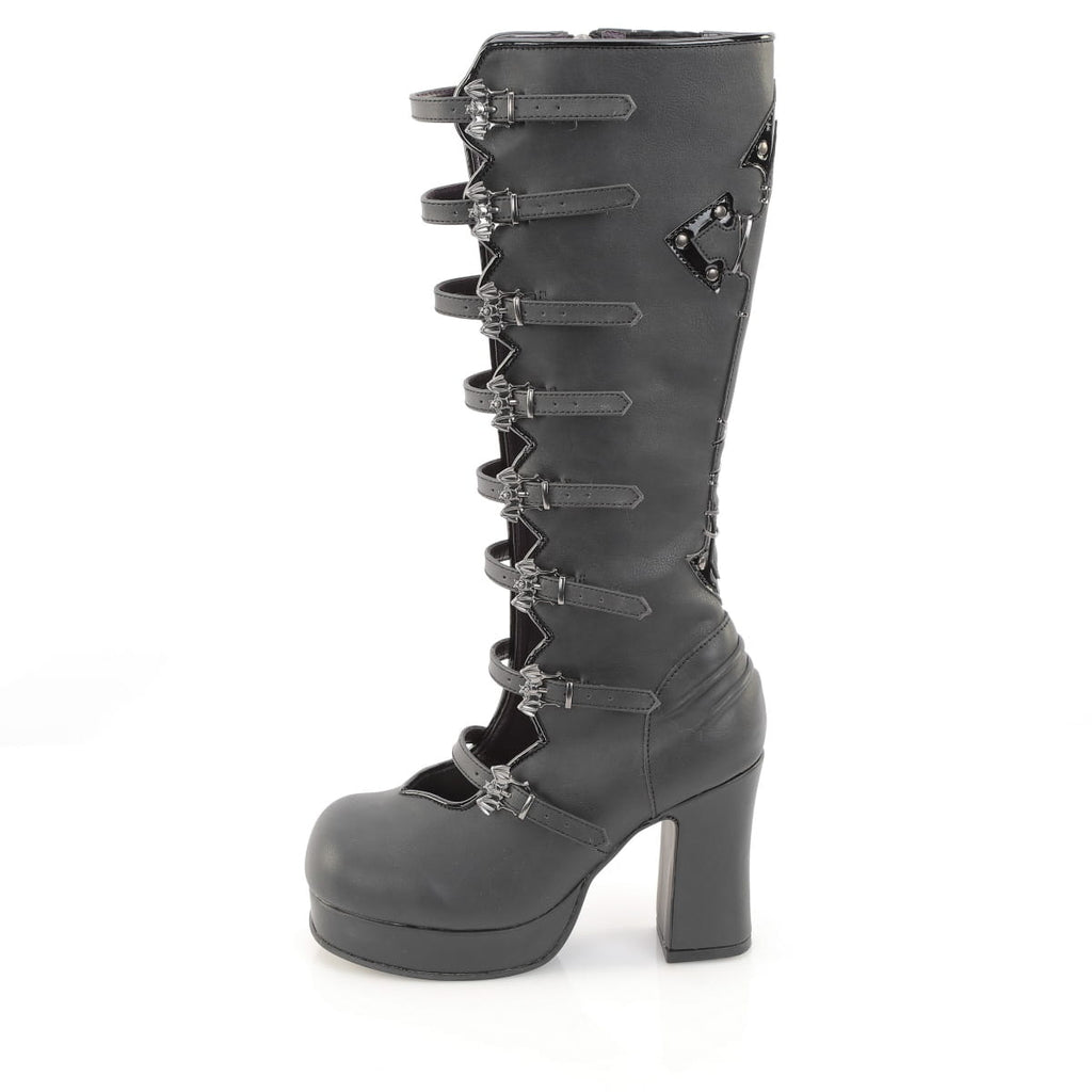 Demonia GOTHIKA-160 Black Knee-High Boots