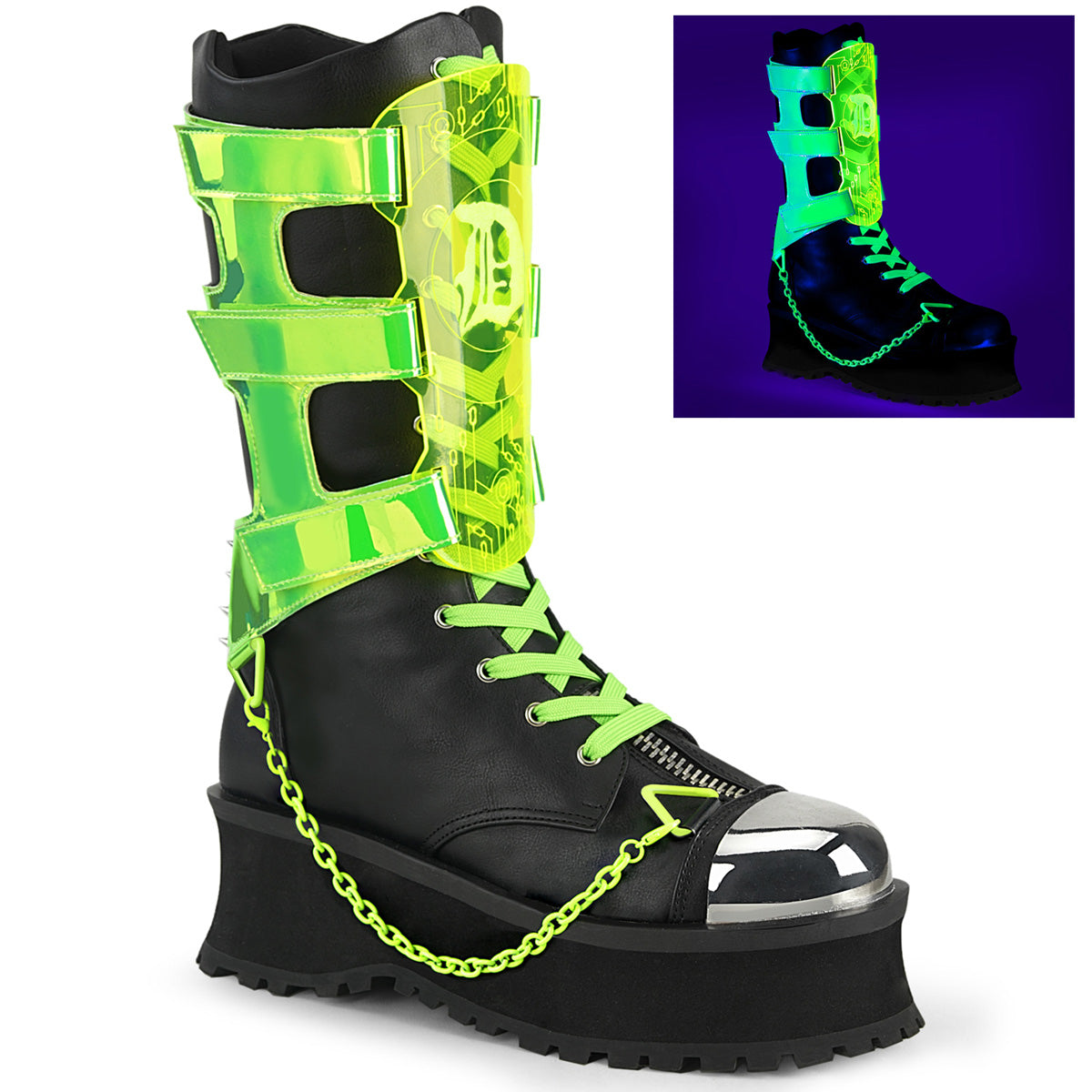 GRAVEDIGGER-255 Black Vegan Leather Main image