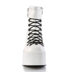 Demonia KERA-21 White Ankle Boots