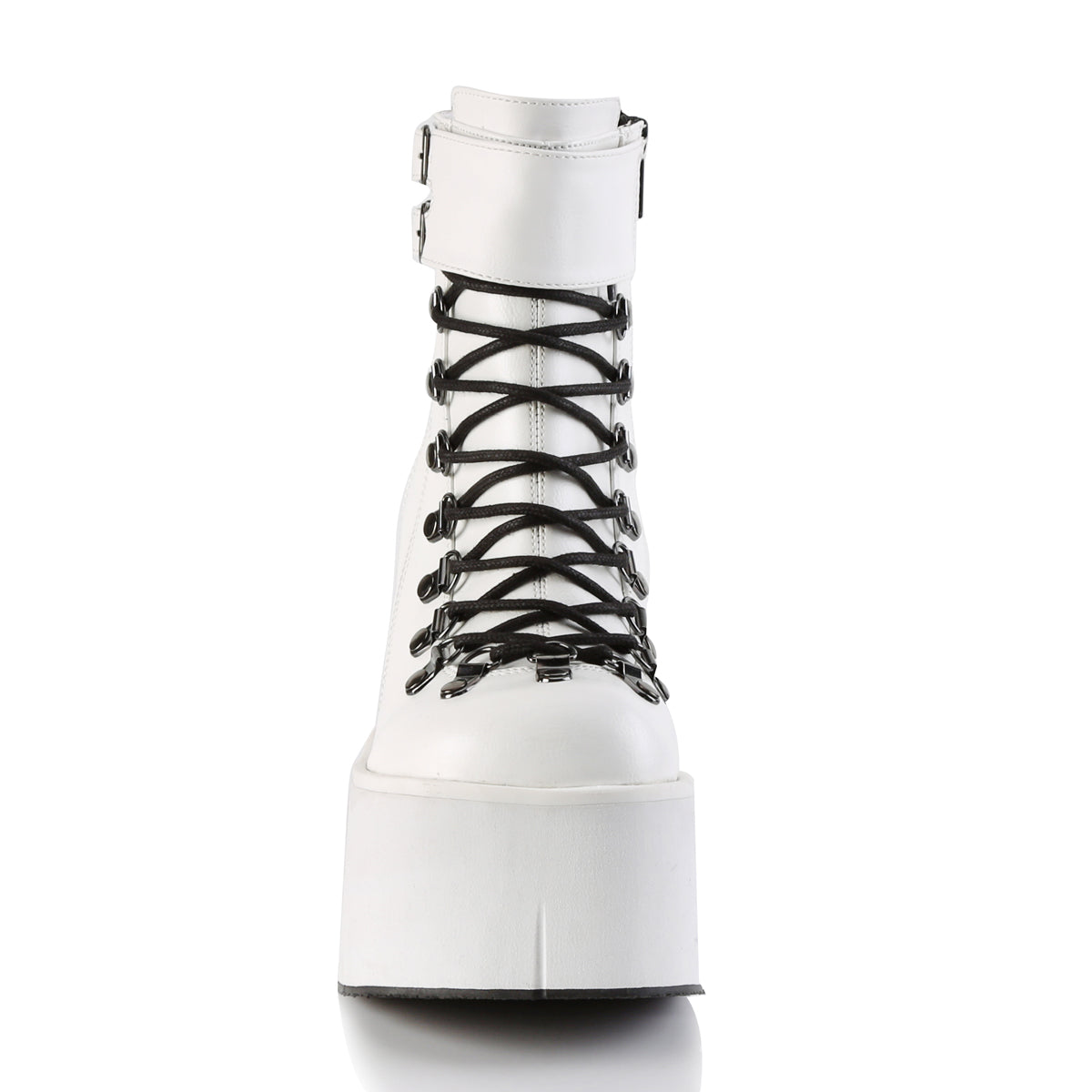 Demonia KERA-21 White Ankle Boots