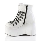 Demonia KERA-21 White Ankle Boots