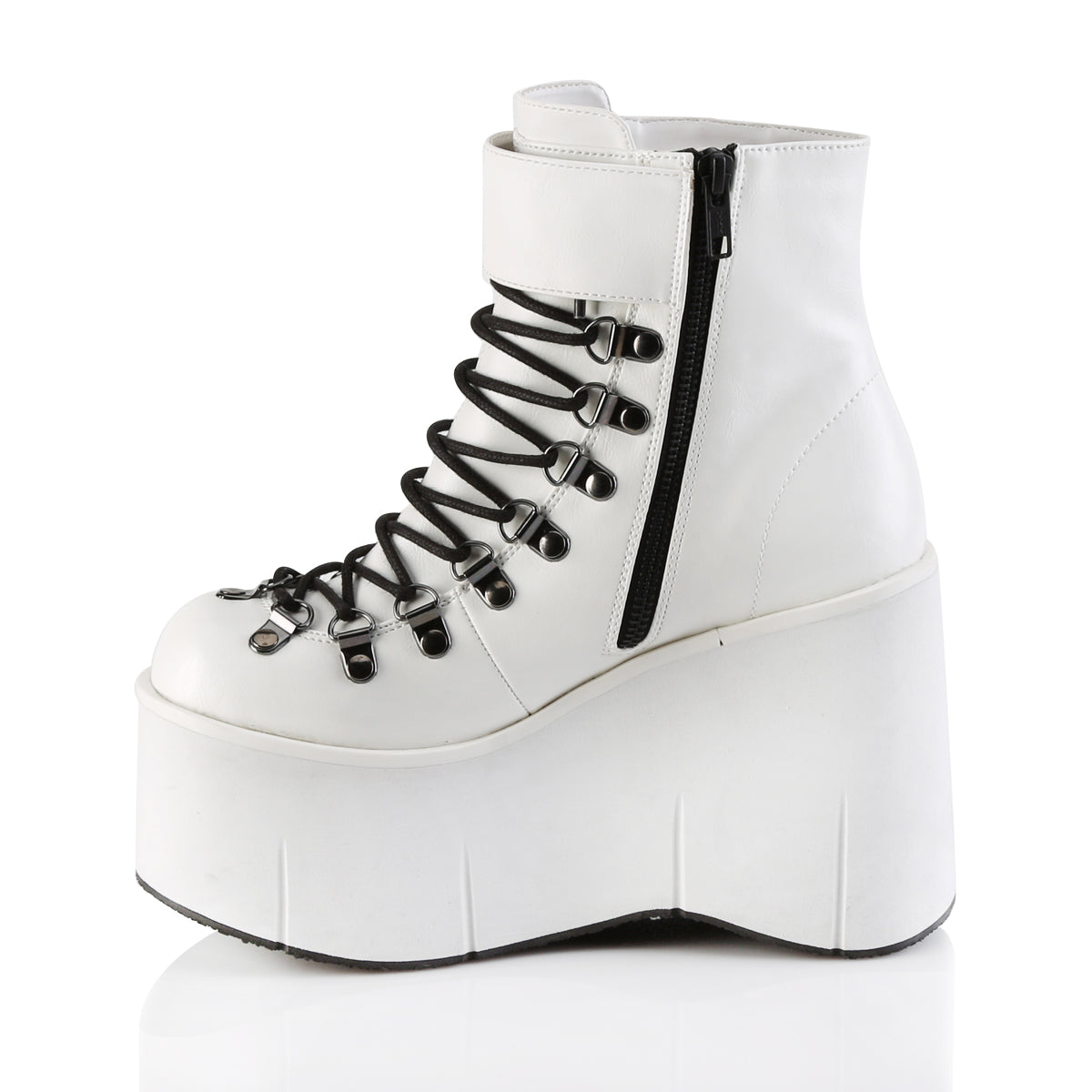 Demonia KERA-21 White Ankle Boots