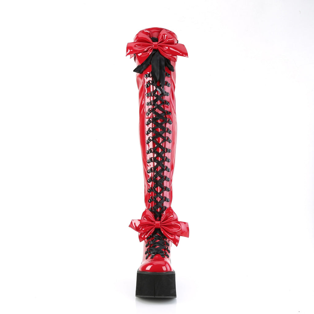 Demonia KERA-303 Red Over-the-Knee Boots
