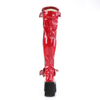 Demonia KERA-303 Red Over-the-Knee Boots