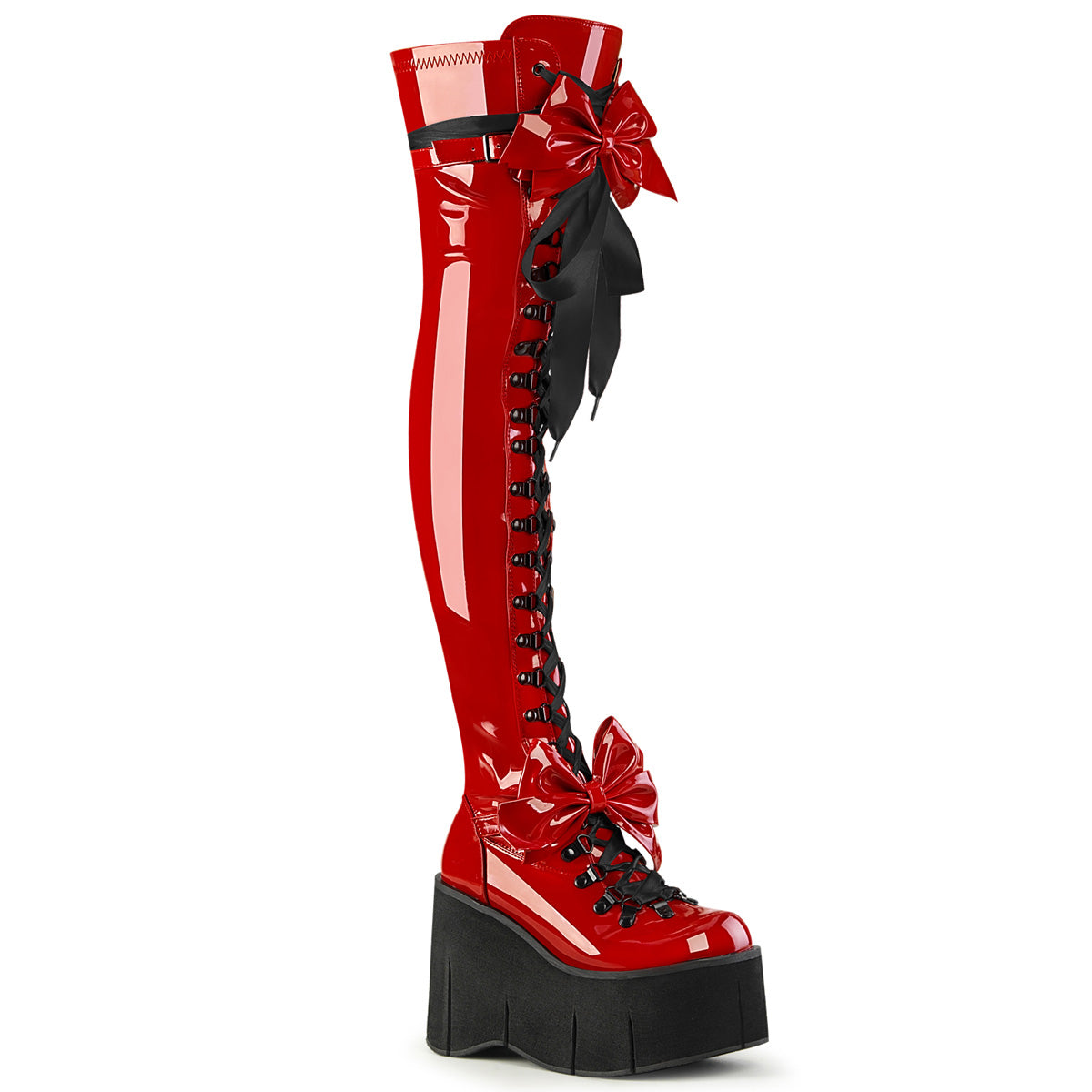 Demonia KERA-303 Red Over-the-Knee Boots Main image