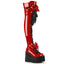 Demonia KERA-303 Red Over-the-Knee Boots