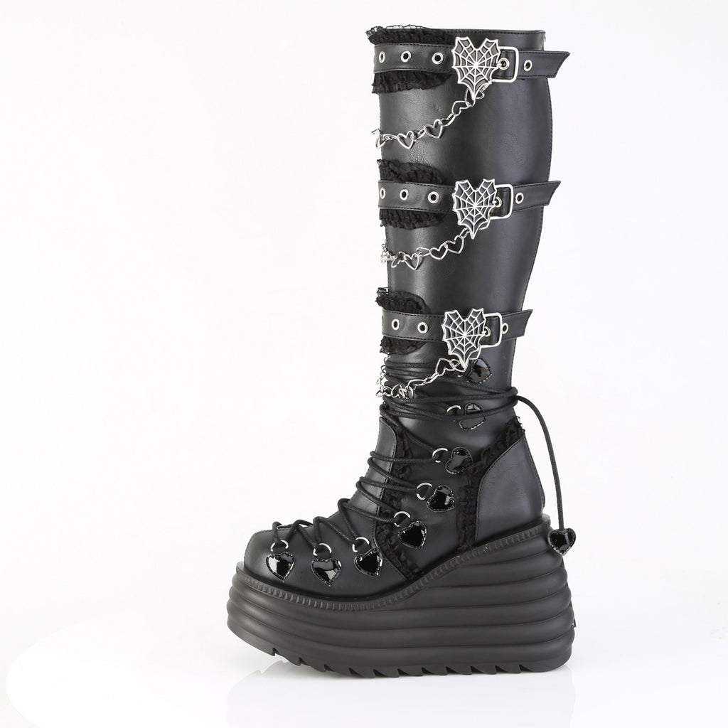 MORTE-215 Black Vegan Leather