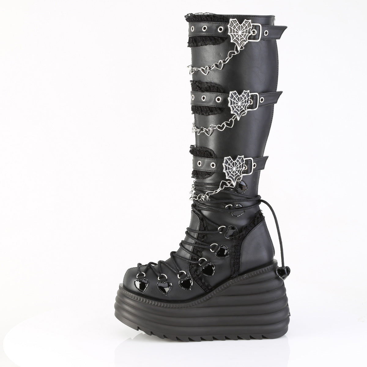 MORTE-215 Black Vegan Leather