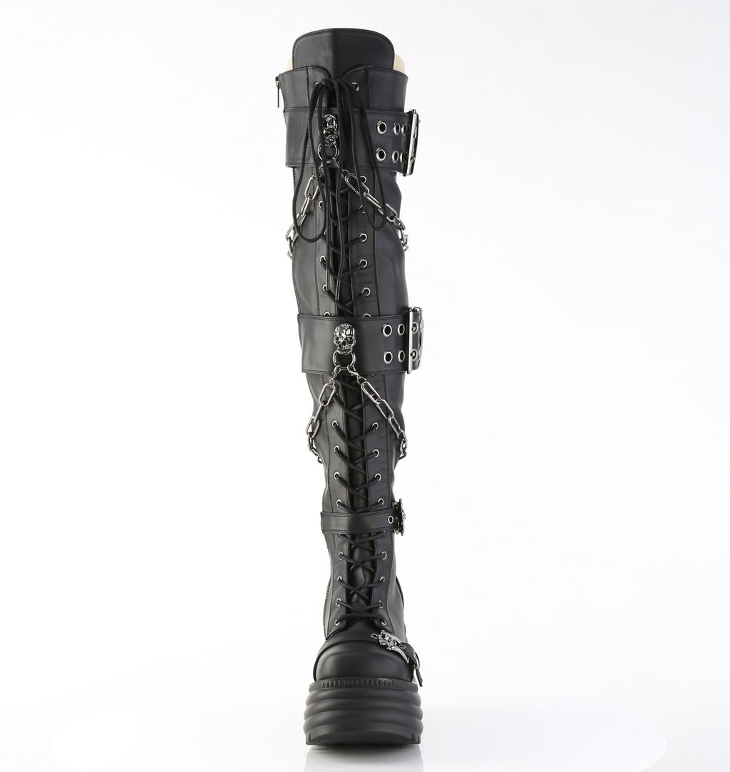 MORTE-312 Black Vegan Leather