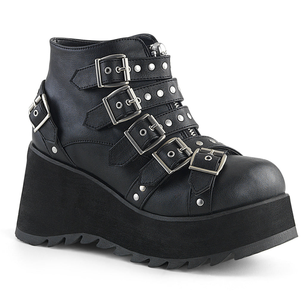 Demonia SCENE-30 Black Ankle Boots