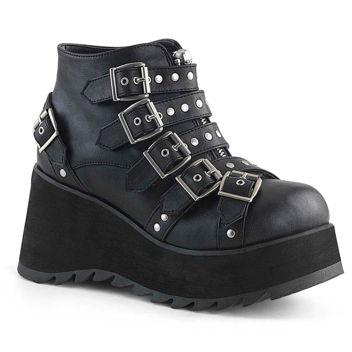 Demonia SCENE-30 Black Ankle Boots