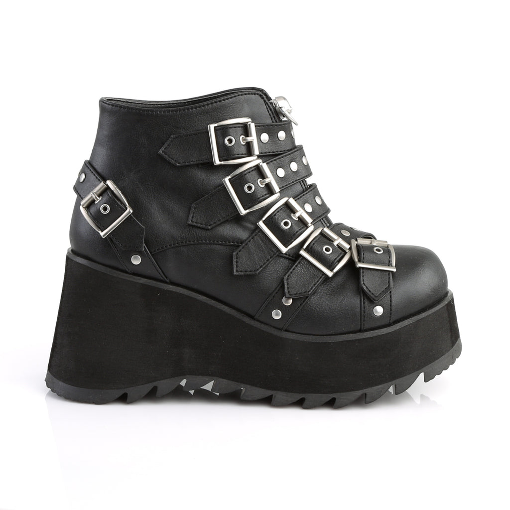 Demonia SCENE-30 Black Ankle Boots
