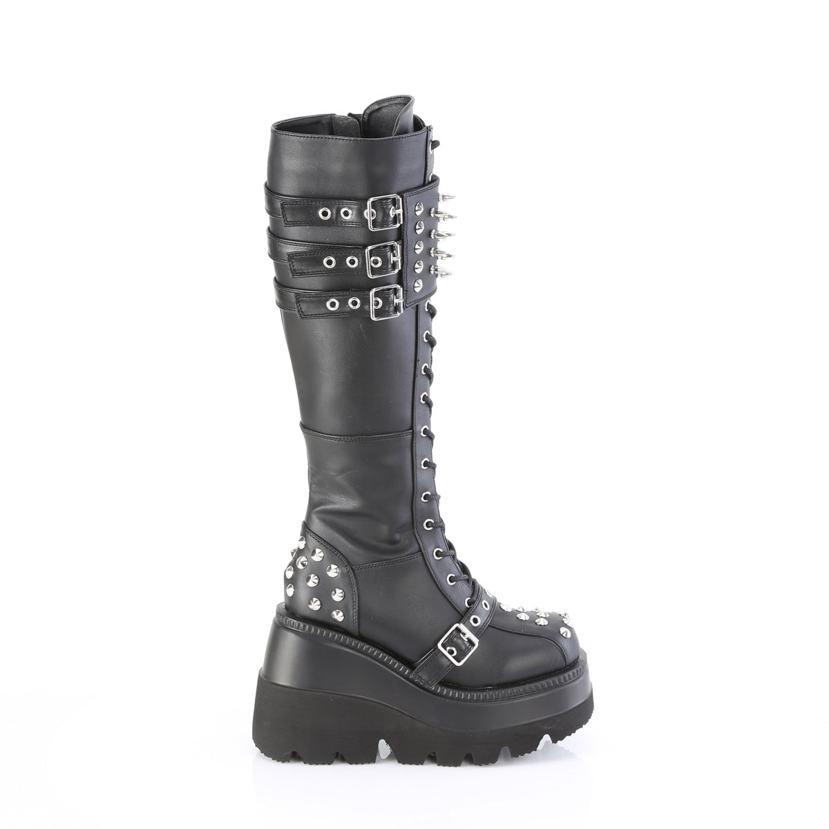 Demonia SHAKER-225 Black Knee-High Boots
