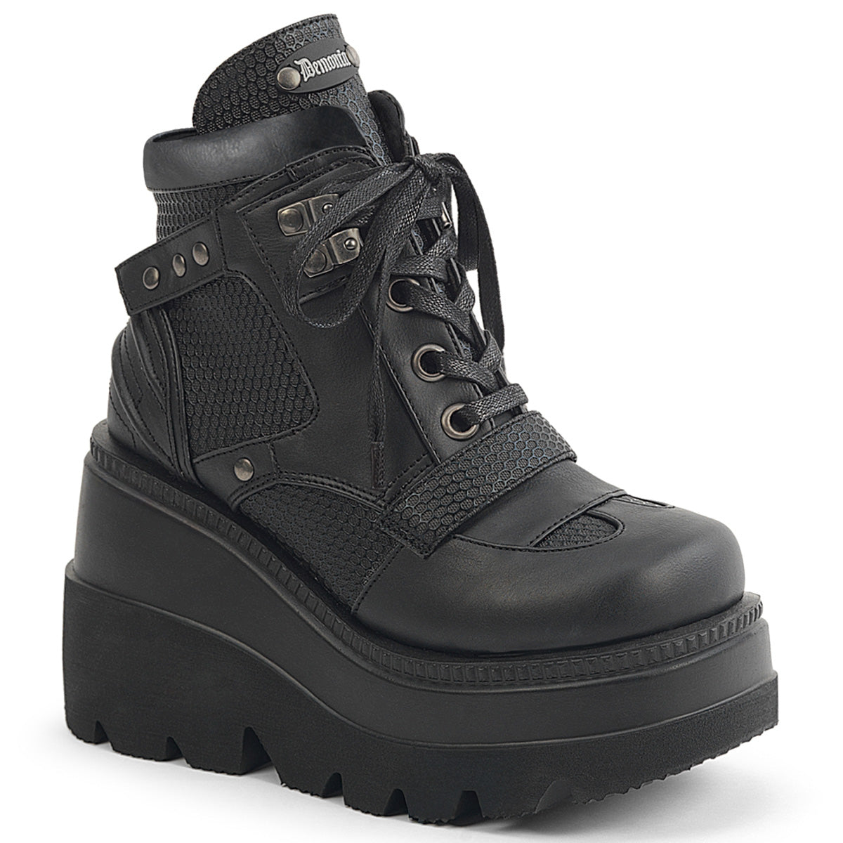 Demonia SHAKER-37 Black Ankle Boots Main image