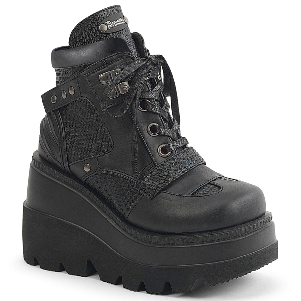 Demonia SHAKER-37 Black Ankle Boots