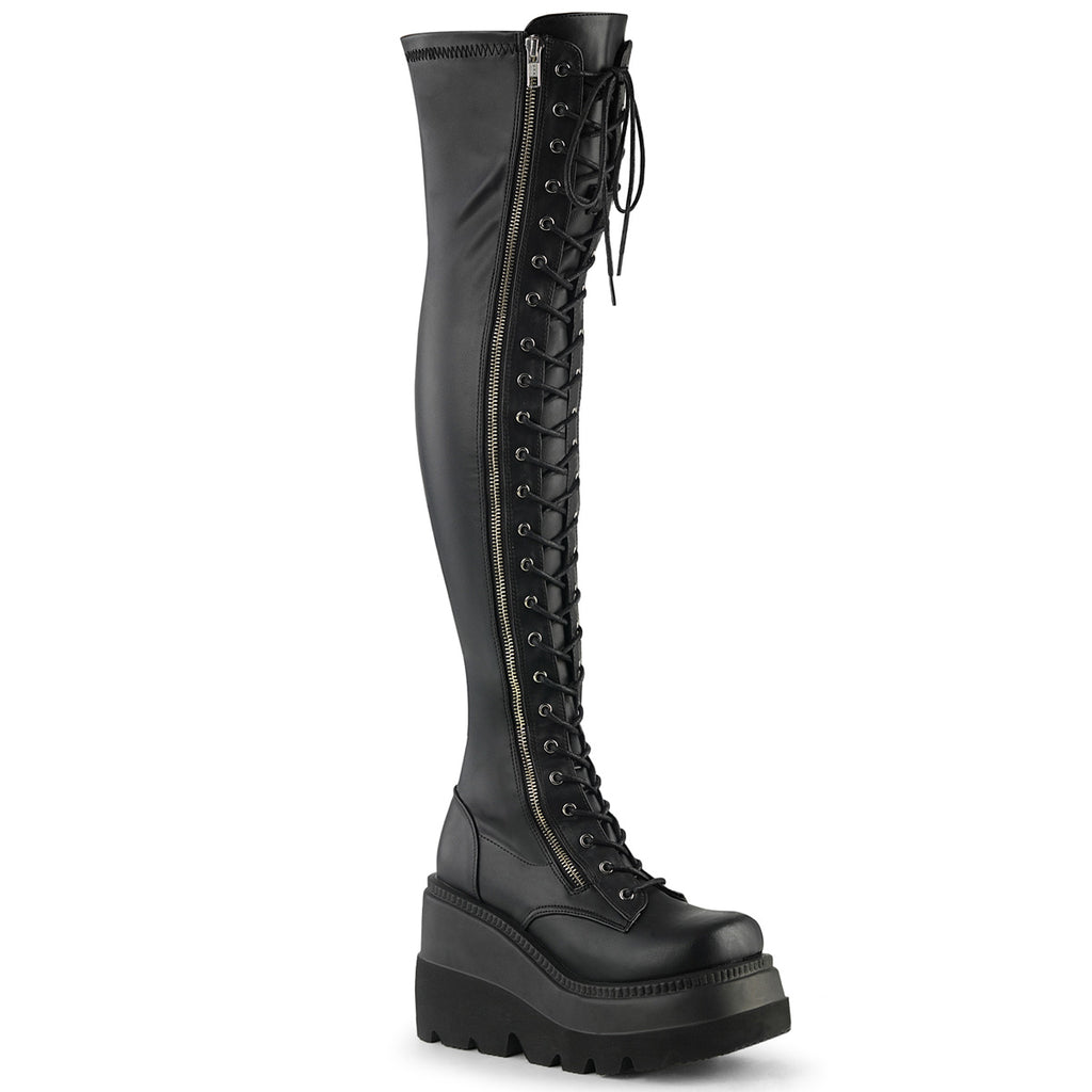 SHAKER-374 Black Vegan Leather