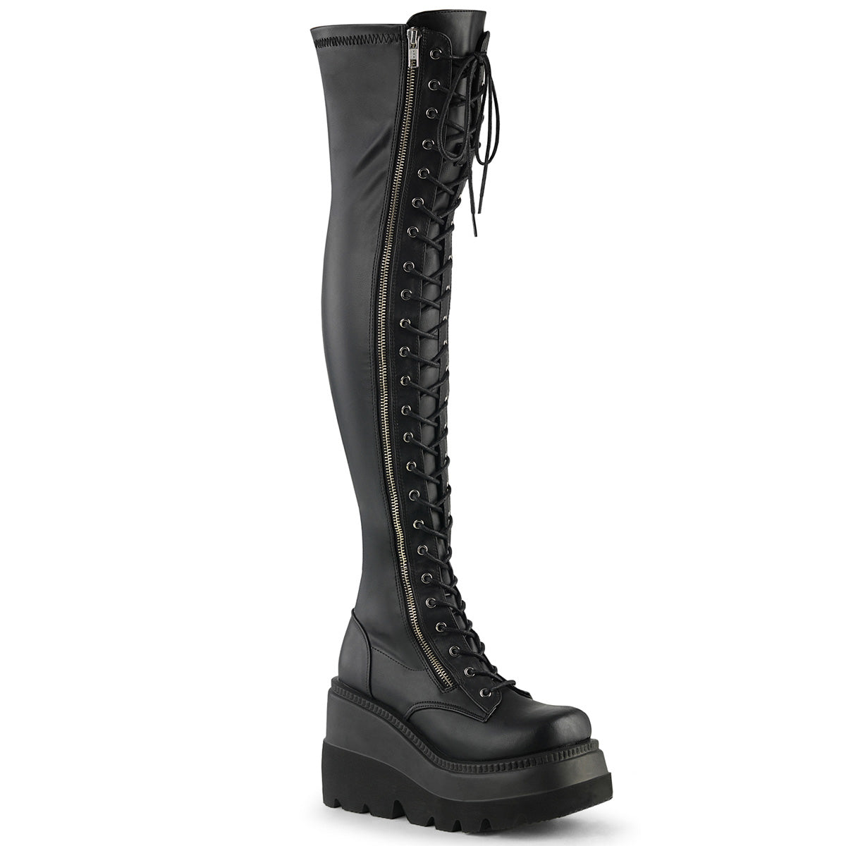 SHAKER-374 Black Vegan Leather
