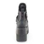 Demonia SHAKER-58 Green Multi Reflective Black Ankle Boots