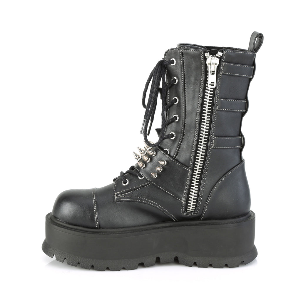 SLACKER-165 Black Vegan Leather