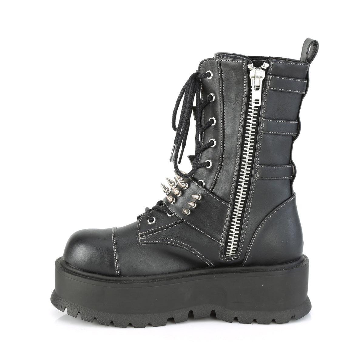 SLACKER-165 Black Vegan Leather