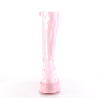 Demonia SLACKER-200 Black. Pink Hologram Knee-High Boots