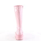 Demonia SLACKER-200 Black. Pink Hologram Knee-High Boots